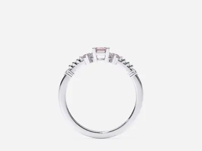 ZDR0175 morganite ring gold 3D print model