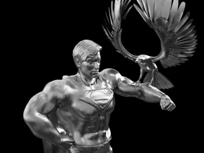 Superman Memorial Statue 3D model