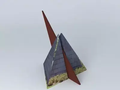 Sundial triangular pyramid Free 3D model