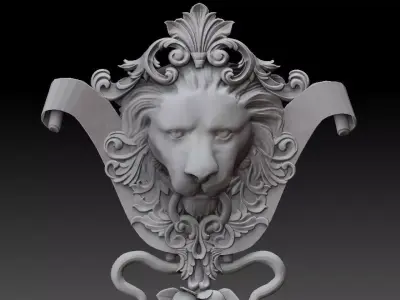 Lion Head Ornament Decoration  3D print model