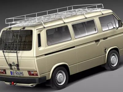 Volkswagen T3 Passenger 1979-1988 3D model