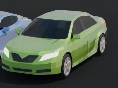 Low Poly Car Vehicle Asset Pack Toyota Camry Cayman F150 Low-poly 3D model