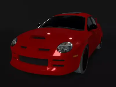 2004 Dodge Neon SRT4 Low-poly 3D model