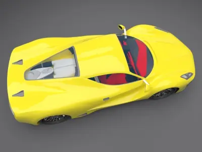 Custom Car 3 Low-poly 3D model