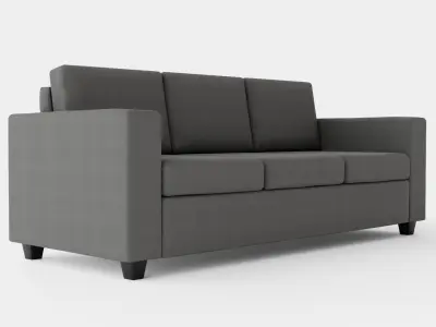 3 Seater Sofa Low-poly 3D model