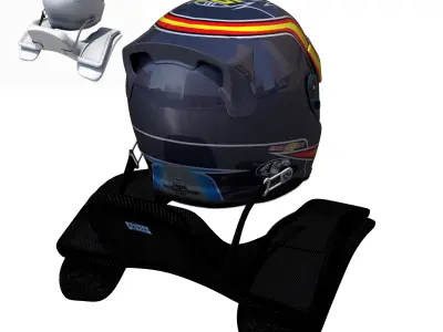 Sainz Helmet 2016 Low-poly 3D model