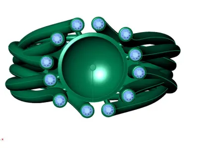 pearl ring 3D print model