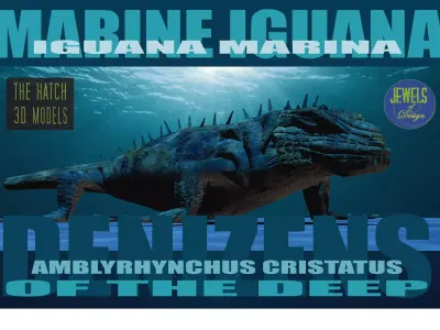 Marine iguana model Low-poly 3D model