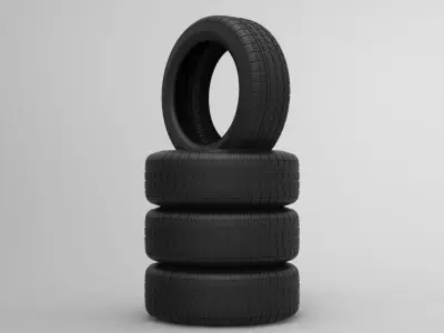 Pirelli sedan tires Low-poly 3D model