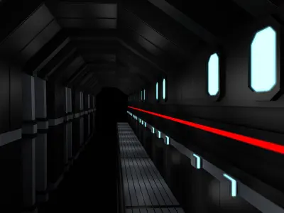 Sci Fi Tunnel 3D model