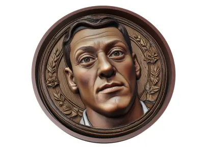 Mesut Ozil Footballer Medallion 3D print model