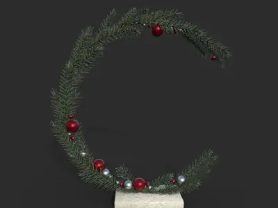 Christmas Wreath Decor 3D model