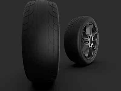 Kia concept Wheel 3D print model