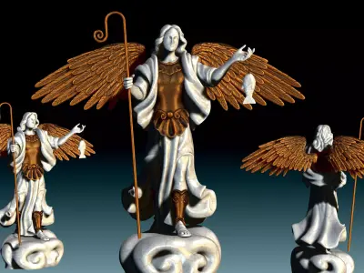 Arch-angel Raphael - CNC Rounting - Wood - Stone - Metal 3D print model