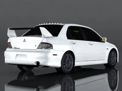 Mitsubishi Lancer Evolution IX MR 2006  Low-poly 3D model