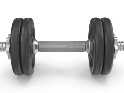 Old Dumbbell Low-poly 3D model