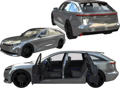 Electric Station Wagon 3D model