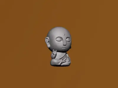 Baby Buddha little monk 3D print model