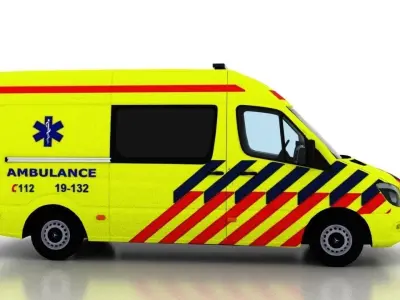 Mercedes Benz Sprinter L2H2 2015 Netherlands Ambulance 3D model