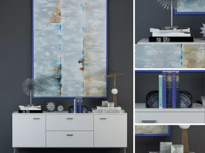 Set 21 dresser with blank frame 3D model