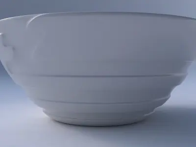 Bowl wide with smooth ribbons 3D print model
