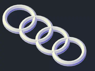 Audi Logo 3D print model purchase