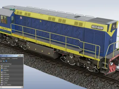Shunting locomotive TGM-6  3D model