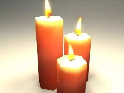 Candles - Low Poly realtime Low-poly 3D model