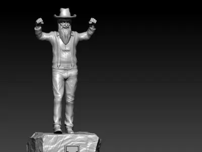 NCAA - APPALACHIAN STATE MOUNTAINEERS FOOTBALL MASCOT STATUE 3D print model
