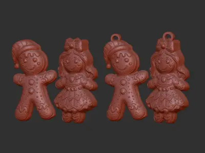 christmas cookie decor  3D print model purchase