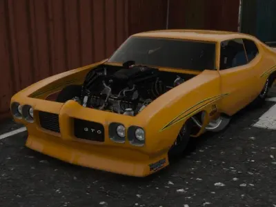 FIVEM READY AND OBJ BLEND DRAG CAR  Low-poly 3D model