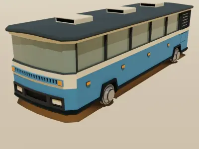OLD NOSTALGIC BUS MODEL 3D model