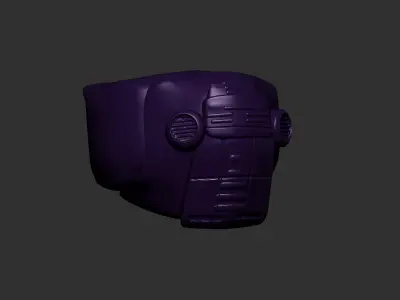 helmet high poly sculpt 3d printable  3D model 22