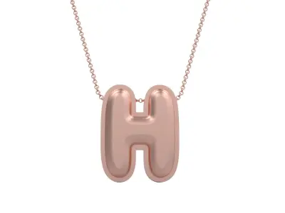 Model 1191 H Initial Letters Charm Balloon 20mm 3D print model