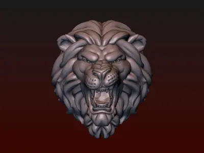 Lion Head 3D print model