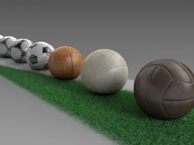World Championship Football Balls 3D model