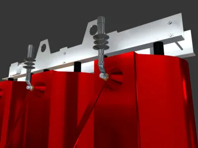 Transformador de resina fundida 1250k VA 20k V Low-poly 3D model