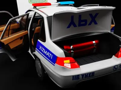chevrolet nexia 2 police 3D model