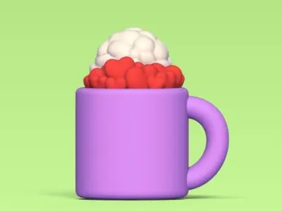 Sheep on Cup 3D print model