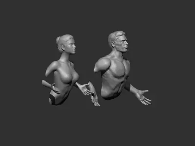 Couple Wall Sculpture 3D print model
