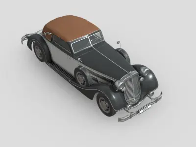 Horch 853 A Sport Cabriolet 1937 Low-poly 3D model