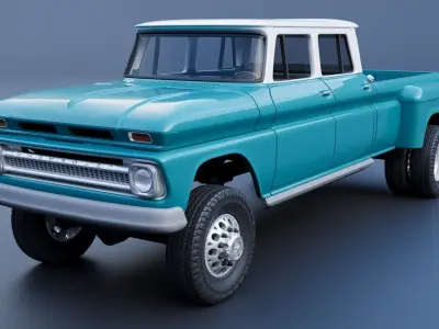 Chevrolet K10 Crew Cab 1965 3D print model