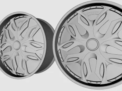 Wheels DUB Spinners Muse - S784 3D model
