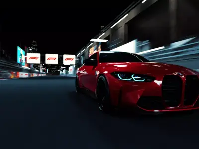 Race Track  High Detail 3D Model Modeled with Blender 3D model