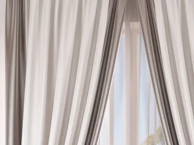 Set 38 Curtains 3D model