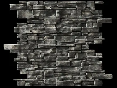 Wall clincer rock brick n3 3D model