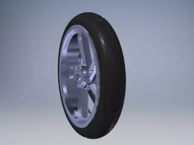 MOTORCYCLE REAR WHEEL 3D model