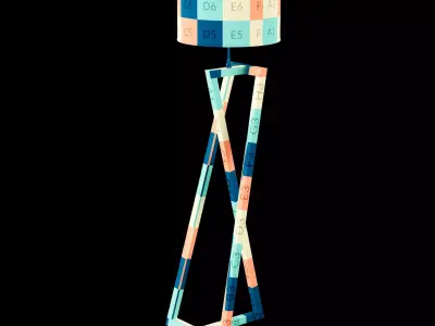 Modern floor lamp 2 3D model