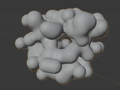 Abstract blob v3 Low-poly 3D model