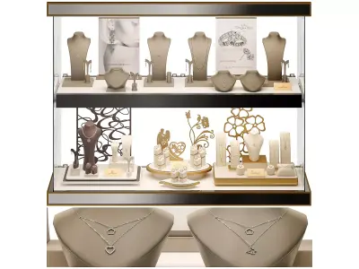 Stylish jewelry showcase 3D model